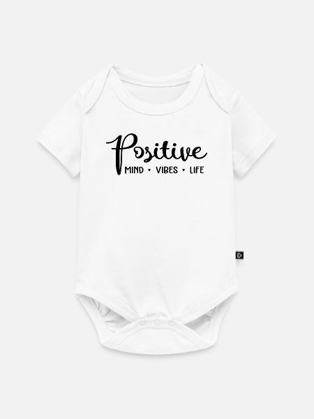 Positive Mind Vibes Leben - Baby Premium Kurzarmbody - Weiß