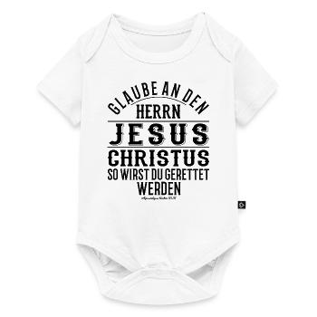 Jesus-Christ Chemise pour dames et messieurs Chrétiens - Body à manches courtes Premium Bébé - blanc - Devant