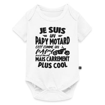 Je Suis Un Papy Motard Plus Cool - Body à manches courtes Premium Bébé - blanc - Devant