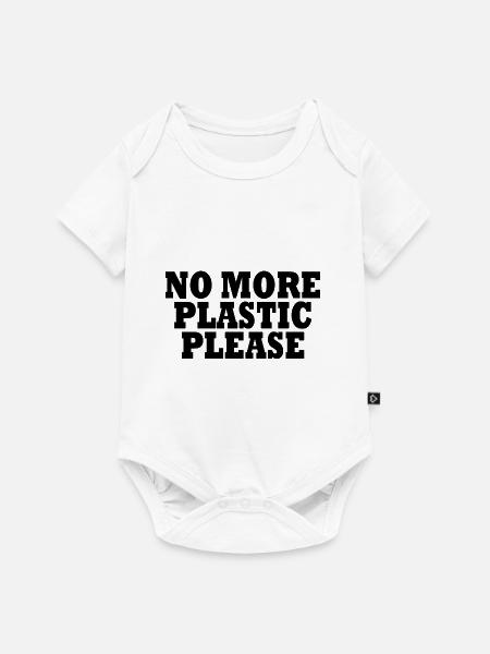 No more plastic - Baby Premium Kurzarmbody - Weiß