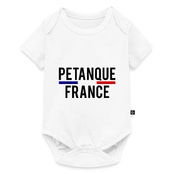 Pétanque France Petanque Frankreich Boule Boccia - Baby Premium Kurzarmbody - Weiß - Vorne