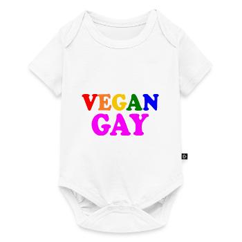 Vegan gay - Body à manches courtes Premium Bébé - blanc - Devant