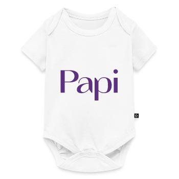 PAPY. FÊTE DES PÈRES. BONNE FÊTE PAPY. JE T'AIME. - Body à manches courtes Premium Bébé - blanc - Devant