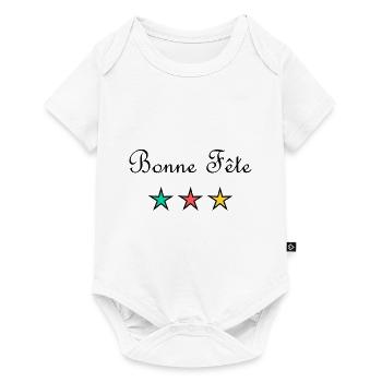BONNE FÊTE. FÊTE DES MÈRES. FÊTE DES PÈRES. FÊTE - Body à manches courtes Premium Bébé - blanc - Devant