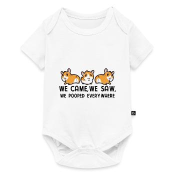 Nagetier Meerschwein Meerschweinchen - Baby Premium Kurzarmbody - Weiß - Vorne