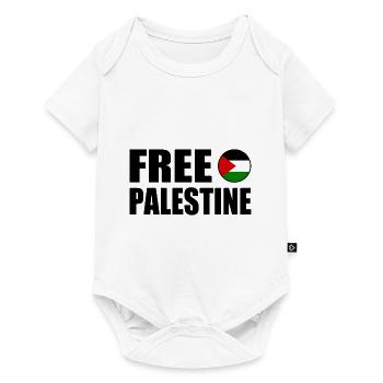 Free palestine - Body à manches courtes Premium Bébé - blanc - Devant