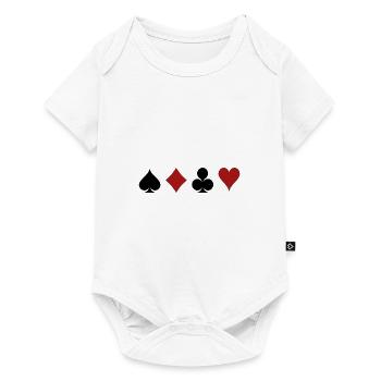 playing cards - Baby Premium short-sleeve bodysuit - white - Front