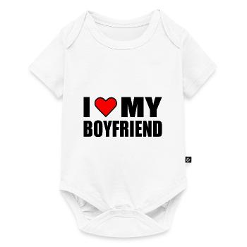 I love my boyfriend - Baby Premium short-sleeve bodysuit - white - Front