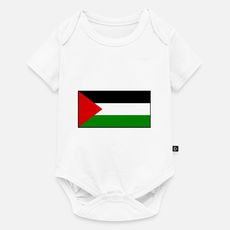 Palestine drapeau de la Palestine - Body à manches courtes Premium Bébé - blanc