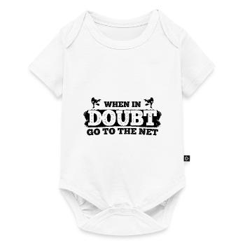 Tennisplatz Spruch Für Tennis - Baby Premium Kurzarmbody - Weiß - Vorne