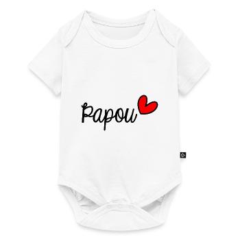 PAPOU. FÊTE DES PÈRES. BONNE FÊTE PAPA. PAPA - Body à manches courtes Premium Bébé - blanc - Devant