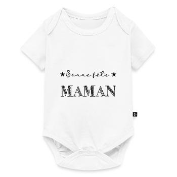 MAMAN. FÊTE DES MÈRES. BONNE FÊTE MAMAN. FÊTE - Body à manches courtes Premium Bébé - blanc - Devant
