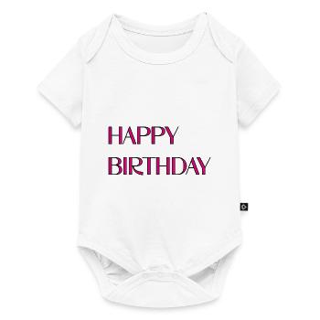 BALLON. JOYEUX ANNIVERSAIRE. HAPPY BIRTHDAY. ANNIV - Body à manches courtes Premium Bébé - blanc - Devant