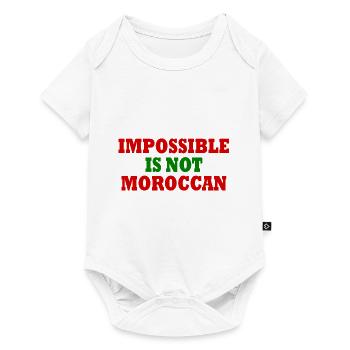 impossible is not moroccan - maroc - Body à manches courtes Premium Bébé - blanc - Devant