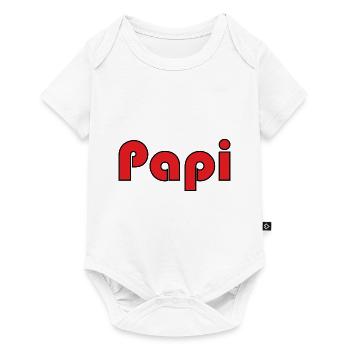 PAPY. FÊTE DES PÈRES. BONNE FÊTE PAPY. JE T'AIME. - Body à manches courtes Premium Bébé - blanc - Devant