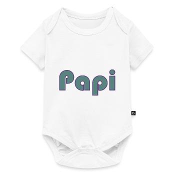 PAPY. FÊTE DES PÈRES. BONNE FÊTE PAPY. JE T'AIME. - Body à manches courtes Premium Bébé - blanc - Devant