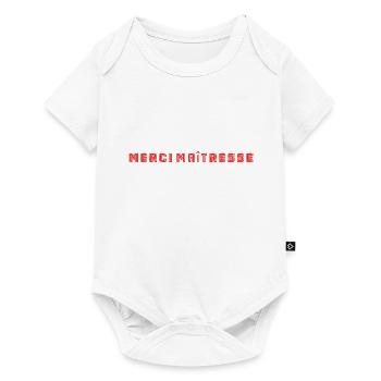 MERCI. THANKS. THANK YOU. ANNIVERSAIRE. NAISSANCE. - Body à manches courtes Premium Bébé - blanc - Devant