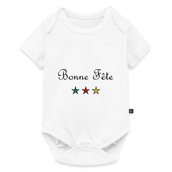 BONNE FÊTE. FÊTE DES MÈRES. FÊTE DES PÈRES. FÊTE - Body à manches courtes Premium Bébé - blanc - Devant