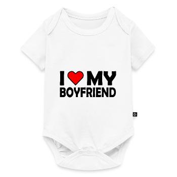 I love my boyfriend - Baby Premium short-sleeve bodysuit - white - Front