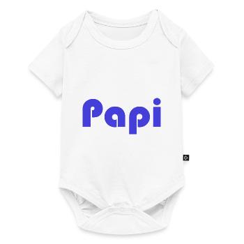 PAPY. FÊTE DES PÈRES. BONNE FÊTE PAPY. JE T'AIME. - Body à manches courtes Premium Bébé - blanc - Devant