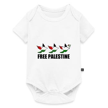 Free palestine - Baby Premium short-sleeve bodysuit - white - Front