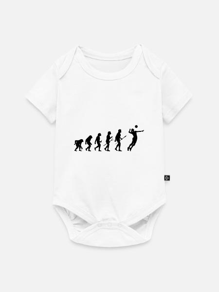 volleyball evolution - Baby Premium Kurzarmbody - Weiß