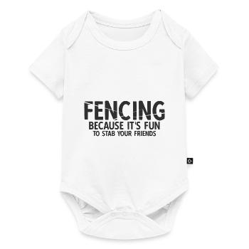 Fechten - Baby Premium Kurzarmbody - Weiß - Vorne