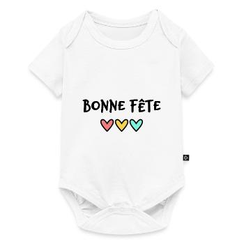 FÊTE DES MÈRES. BONNE FÊTE MAMAN. MAMAN. FÊTE - Body à manches courtes Premium Bébé - blanc - Devant