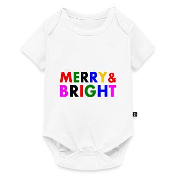 Merry and bright - Body à manches courtes Premium Bébé - blanc - Devant