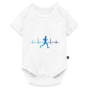Jogging Cross Country Course De Course Hommes - Body à manches courtes Premium Bébé - blanc - Devant