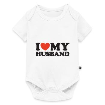 J’aime ma chemise coeur de mari - Body à manches courtes Premium Bébé - blanc - Devant