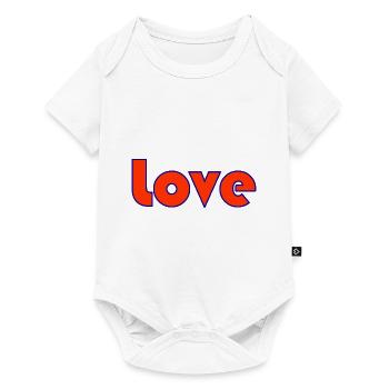 LOVE. COUPLE. JUST MARRIED. EVJF. SAINT VALENTIN. - Body à manches courtes Premium Bébé - blanc - Devant