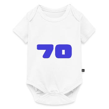 70. 70 YEARS. 70TH ANNIVERSARY. BIRTHDAY 70 YEARS. - Baby Premium short-sleeve bodysuit - white - Front