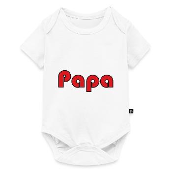 PAPY. FÊTE DES PÈRES. BONNE FÊTE PAPY. JE T'AIME. - Body à manches courtes Premium Bébé - blanc - Devant