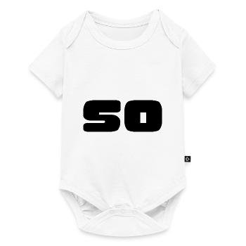 50. 50 YEARS. 50th ANNIVERSARY. BIRTHDAY 50 YEARS. - Baby Premium short-sleeve bodysuit - white - Front