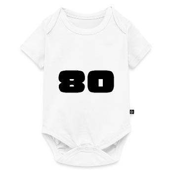 80. 80 ANS. 80e ANNIVERSAIRE. ANNIVERSAIRE 80 ANS. - Body à manches courtes Premium Bébé - blanc - Devant