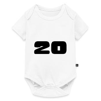20. 20 ANS. 20e ANNIVERSAIRE. ANNIVERSAIRE 20 ANS. - Body à manches courtes Premium Bébé - blanc - Devant