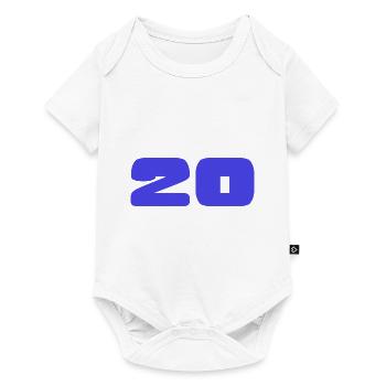 20. 20 ANS. 20e ANNIVERSAIRE. ANNIVERSAIRE 20 ANS. - Body à manches courtes Premium Bébé - blanc - Devant