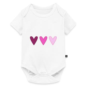 HERZ. HERZ. HEILIGER VALENTINSTAG. LIEBE. LIEBE. PAAR. - Baby Premium Kurzarmbody - Weiß - Vorne
