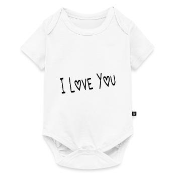 VALENTINE'S DAY. I LOVE YOU. I LOVE YOU. LOVE. LOVE - Baby Premium short-sleeve bodysuit - white - Front