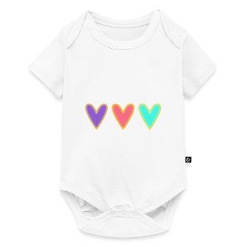 HEART. HEARTS. SAINT VALENTINE. LOVE. LOVE. CHRISTMAS - Baby Premium short-sleeve bodysuit - white - Front