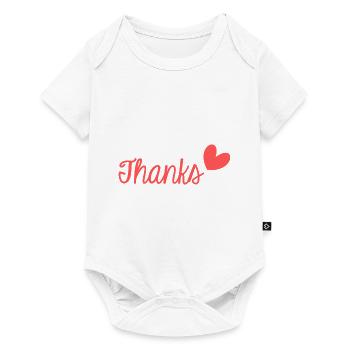 VIELEN DANK. DANKE. VIELEN DANK. JAHRESTAG. GEBURT. - Baby Premium Kurzarmbody - Weiß - Vorne