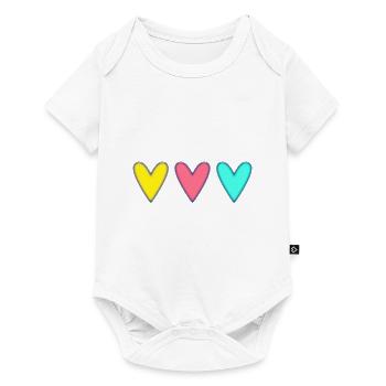 MOTHER's DAY. HAPPY MOTHER'S DAY. MOM. HEART - Baby Premium short-sleeve bodysuit - white - Front