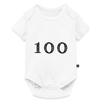 100. 100 ANS. 100e ANNIVERSAIRE. ANNIVERSAIRE 100 - Body à manches courtes Premium Bébé - blanc - Devant