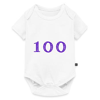 100. 100 YEARS. 100th ANNIVERSARY. 100 BIRTHDAY - Baby Premium short-sleeve bodysuit - white - Front