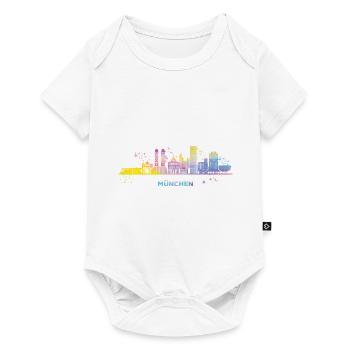 Munich Skyline Colorful Cityscape Munich - Baby Premium short-sleeve bodysuit - white - Front