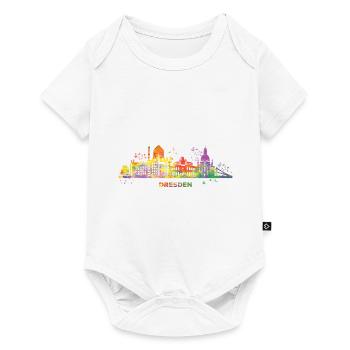 Dresde Zwinger Skyline Paysage urbain coloré Dresde - Body à manches courtes Premium Bébé - blanc - Devant