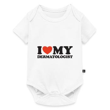 I Love My Dermatologist Heart Shirt - Baby Premium short-sleeve bodysuit - white - Front