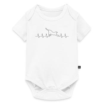 Herzschlag Katze Geschenk Tierliebe Herzlinie Cat - Baby Premium Kurzarmbody - Weiß - Vorne