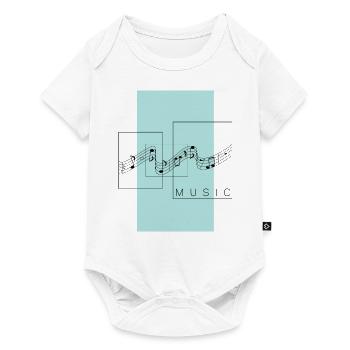 Music. Melody and geometric style. - Baby Premium short-sleeve bodysuit - white - Front